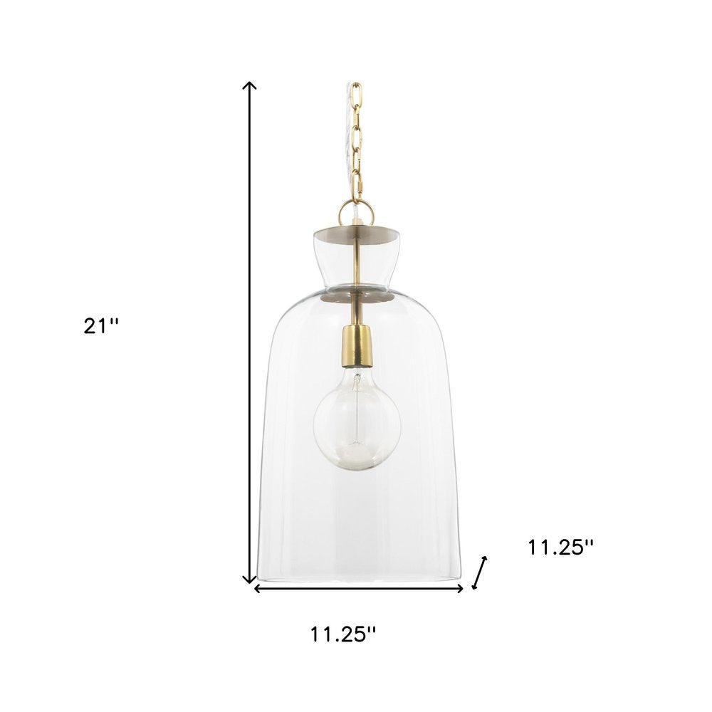 Clear Single Glass Dimmable Ceiling Light With Clear Shades HomeRoots
