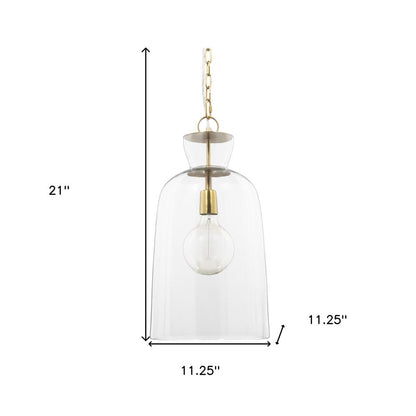Clear Single Glass Dimmable Ceiling Light With Clear Shades HomeRoots