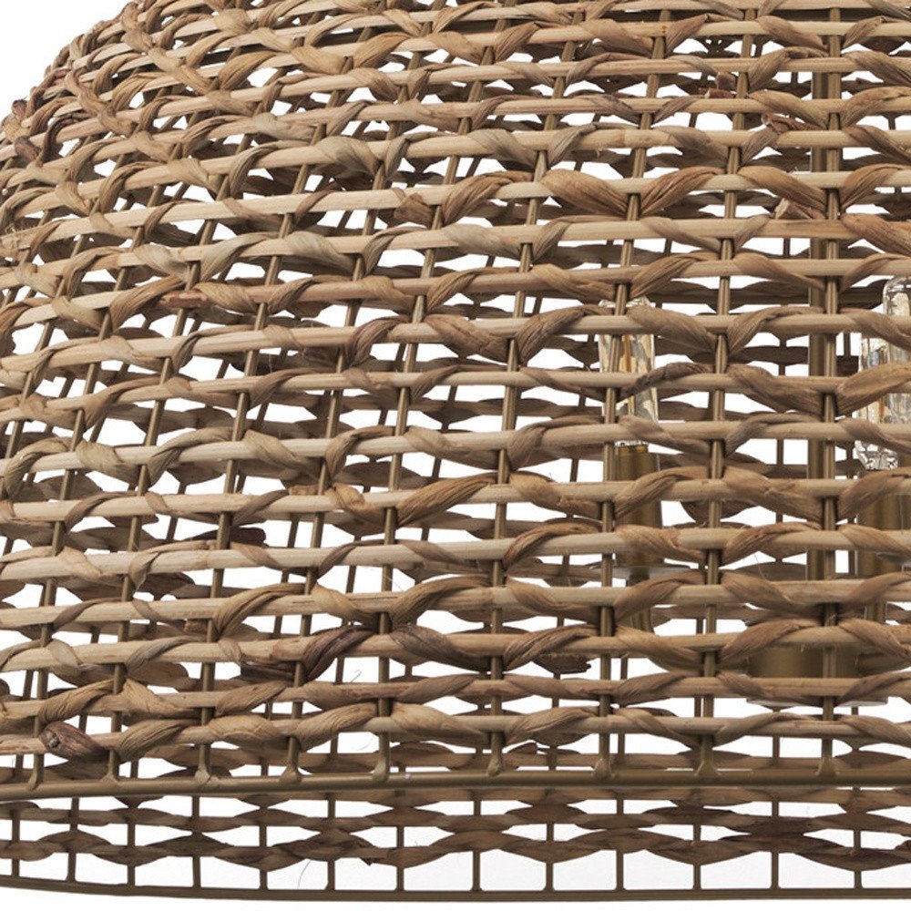Brown Single Rattan Dimmable Ceiling Light With Brown Shades — view 2
