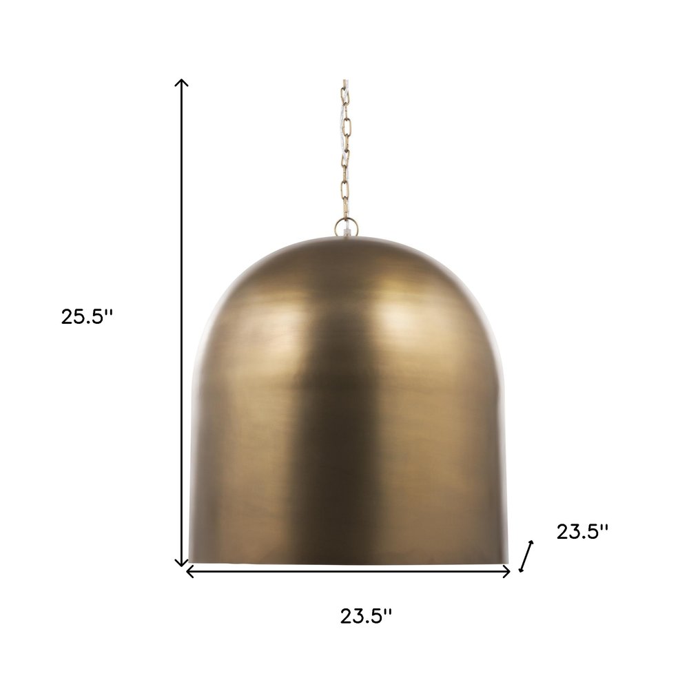 Gold Single Metal Dimmable Ceiling Light With Gold Shades — view 4