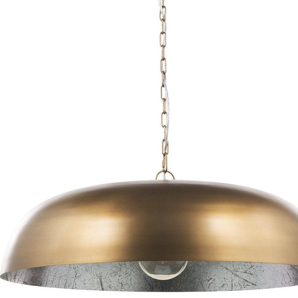 Gold Single Metal Dimmable Ceiling Light With Gold Shades HomeRoots