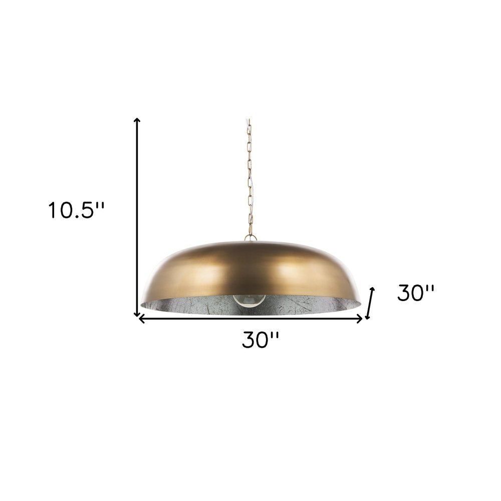 Gold Single Metal Dimmable Ceiling Light With Gold Shades — view 4