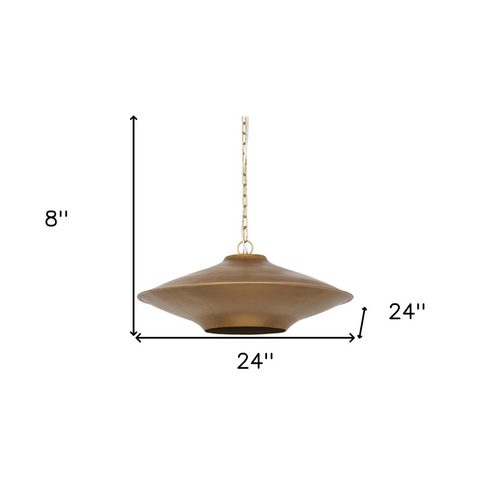 Gold Single Metal Dimmable Ceiling Light With Gold Shades HomeRoots