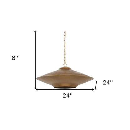 Gold Single Metal Dimmable Ceiling Light With Gold Shades HomeRoots