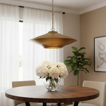 Gold Single Metal Dimmable Ceiling Light With Gold Shades HomeRoots