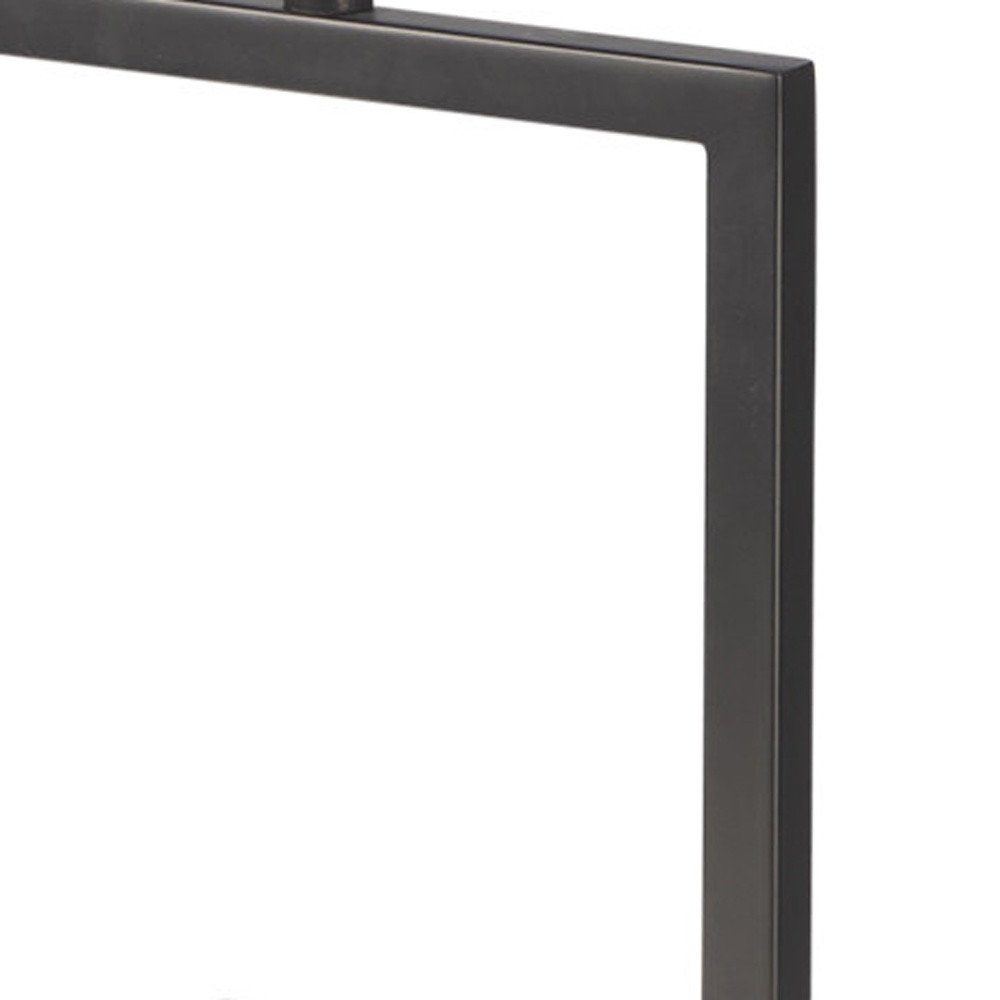 26" Gray Square Bedside Lamp With Shade — view 2