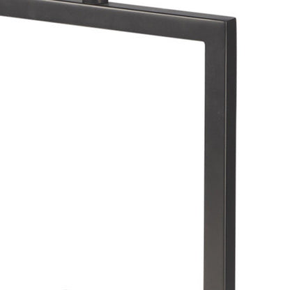 26" Gray Square Bedside Lamp With Shade