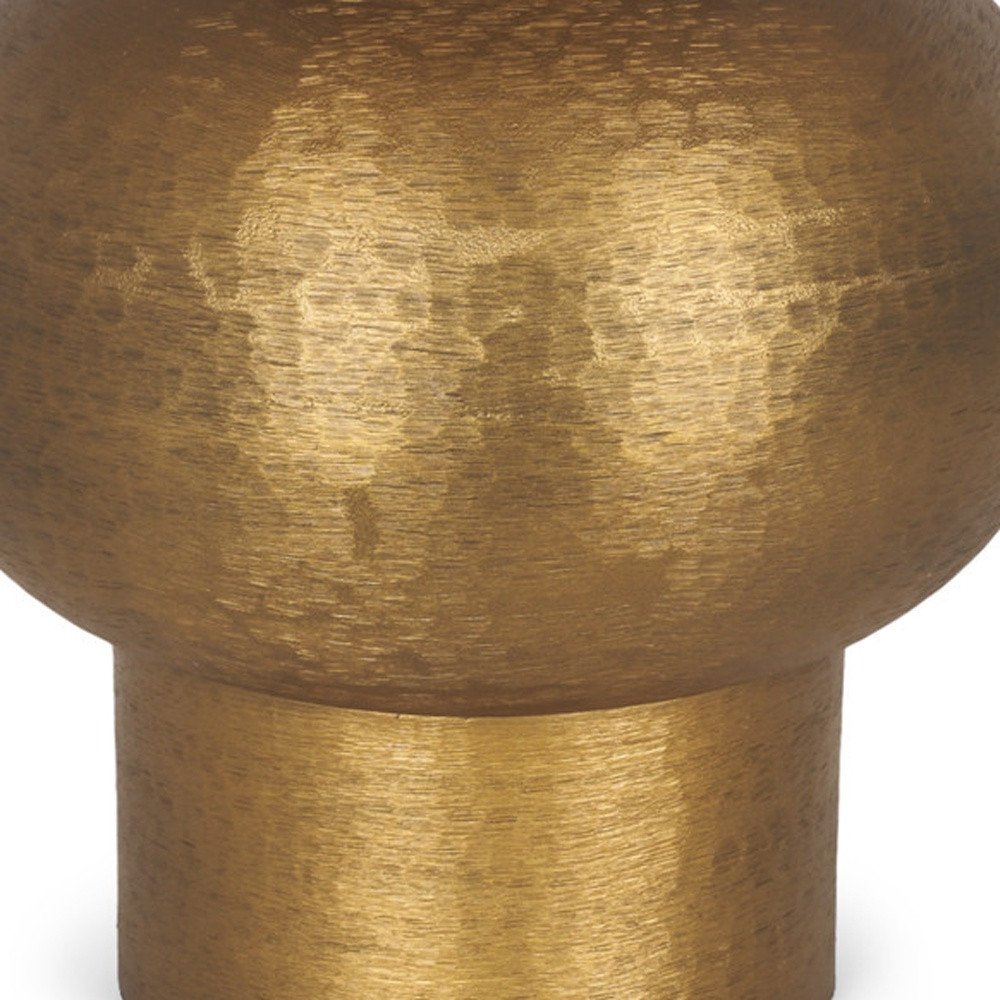 26" Gold Round Bedside Lamp With Bell Shade — view 2