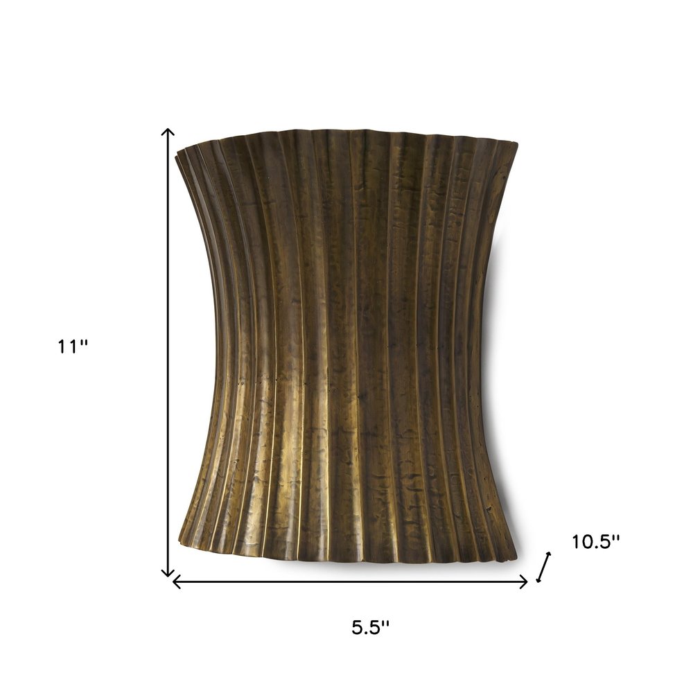 11" Gold Metal Corner Wall Light HomeRoots