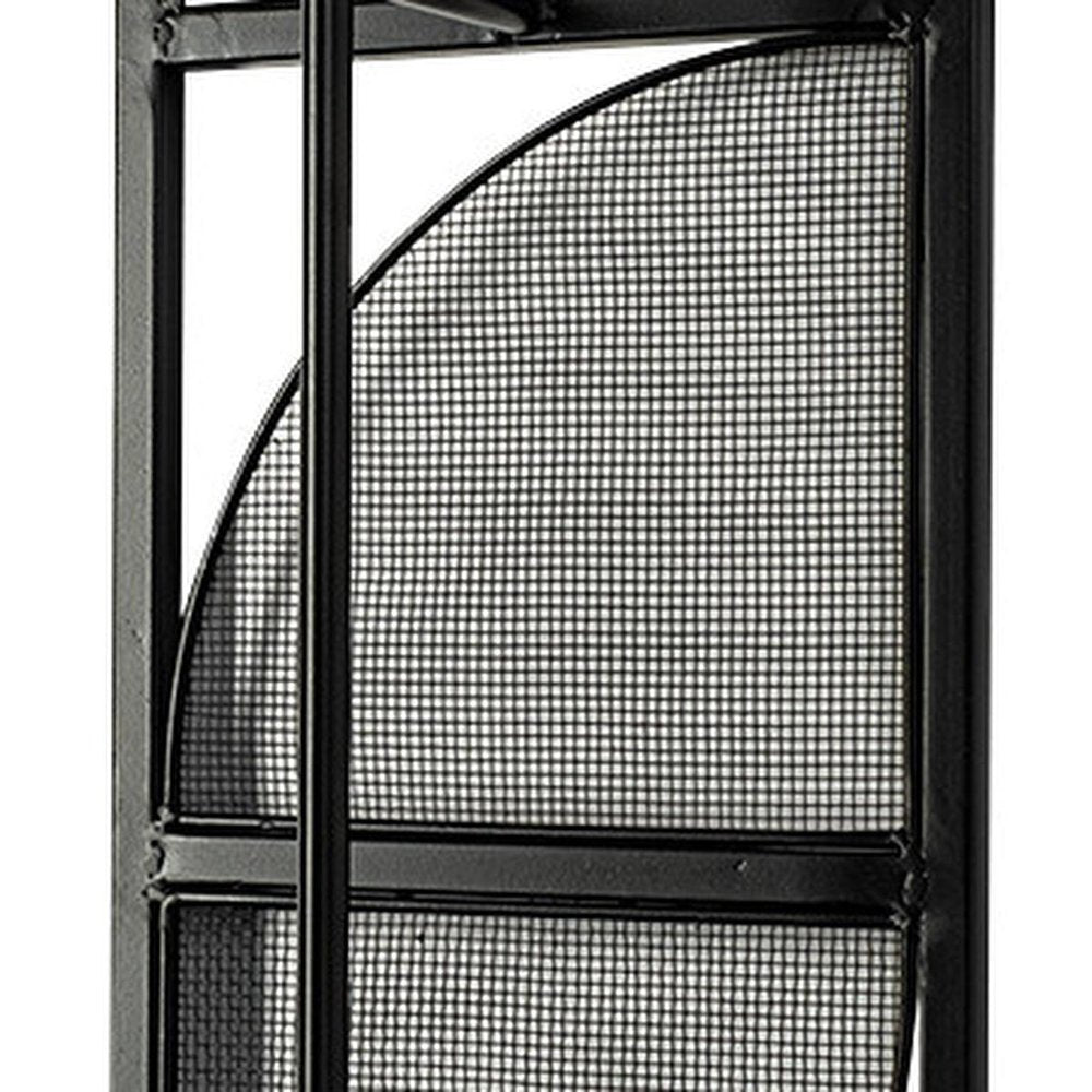 47" Black Metal and Fabric Wallchiere Sconce HomeRoots