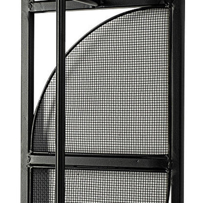47" Black Metal and Fabric Wallchiere Sconce HomeRoots