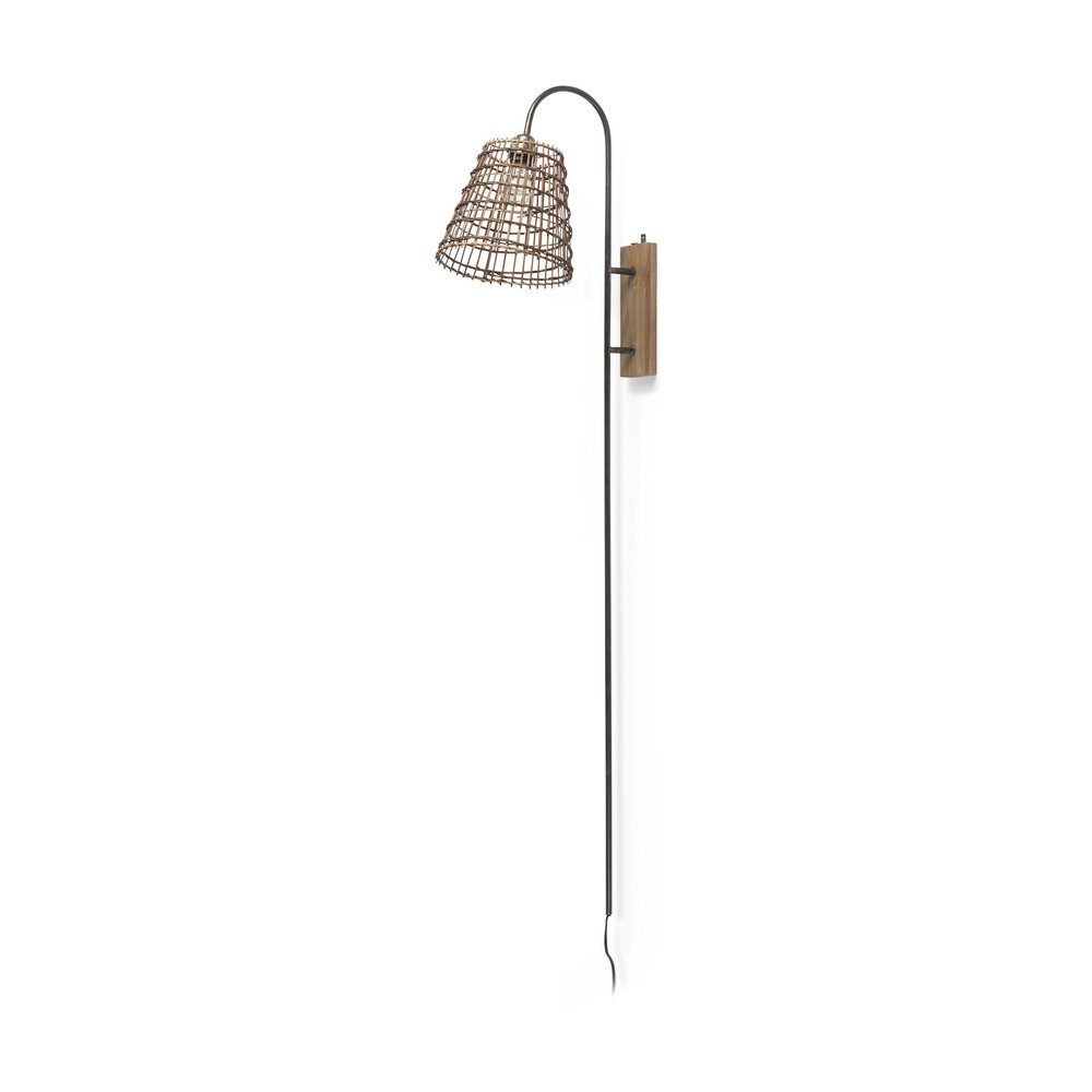 16" Brown And Black And Brown Metal Wallchiere Sconce HomeRoots