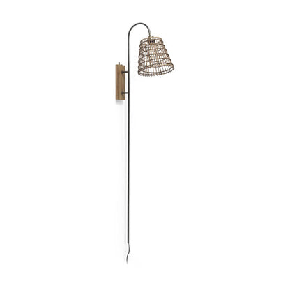 16" Brown And Black And Brown Metal Wallchiere Sconce HomeRoots