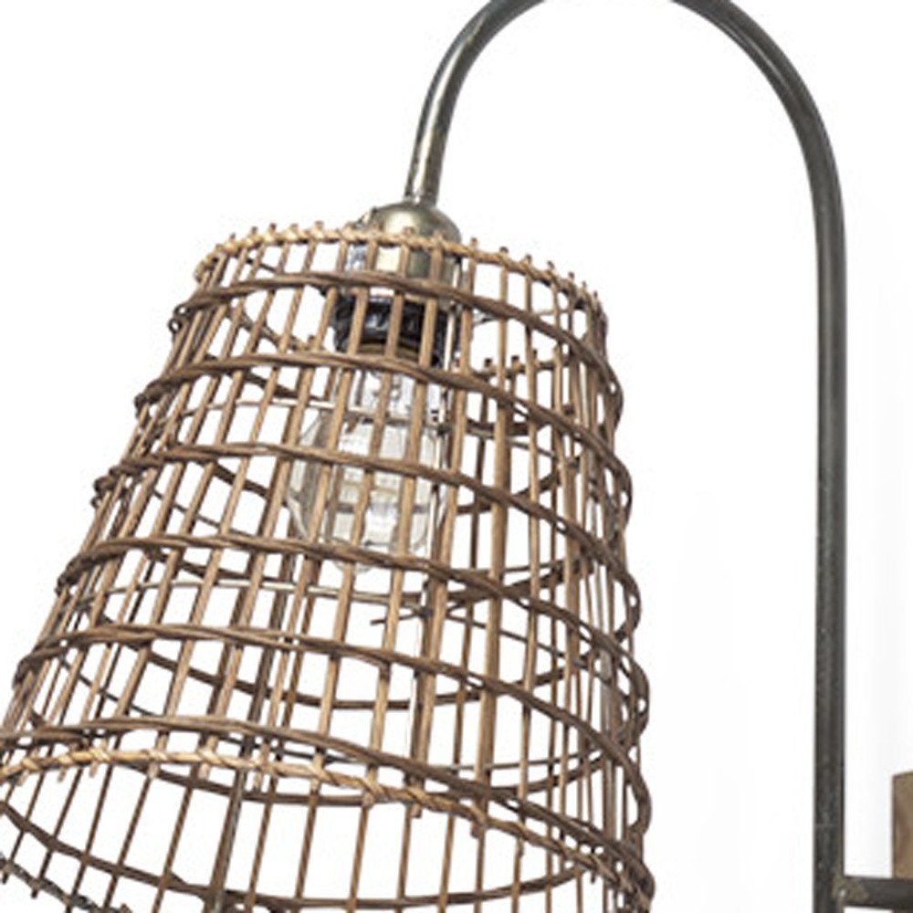 16" Brown And Black And Brown Metal Wallchiere Sconce HomeRoots