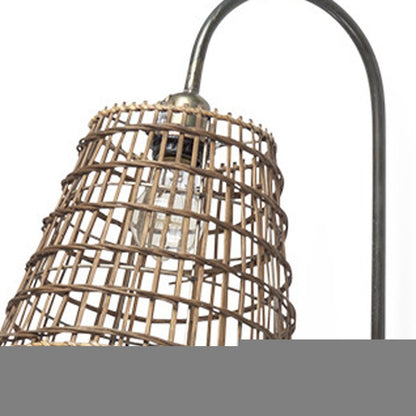 16" Brown And Black And Brown Metal Wallchiere Sconce HomeRoots