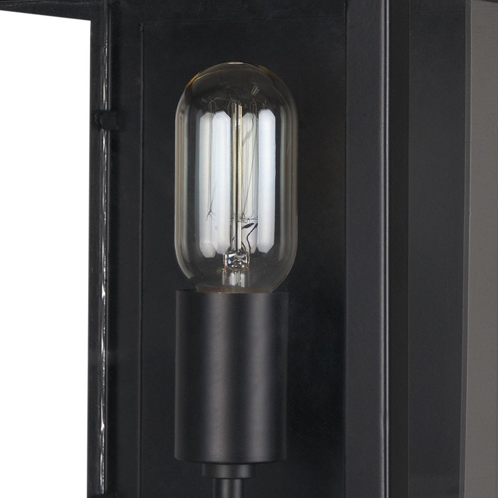 11" Black Metal Corner Wall Light HomeRoots