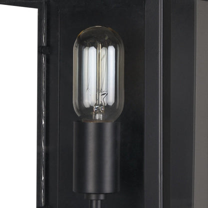 11" Black Metal Corner Wall Light HomeRoots