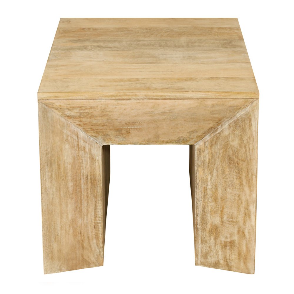 20" Natural Natural Distressed Solid Wood Square Frame End Table HomeRoots