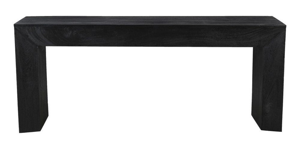 72" Charcoal Solid Wood Distressed Frame Console Table HomeRoots