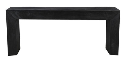 72" Charcoal Solid Wood Distressed Frame Console Table HomeRoots