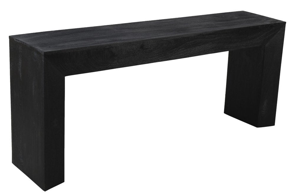 72" Charcoal Solid Wood Distressed Frame Console Table — view 2
