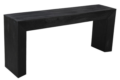 72" Charcoal Solid Wood Distressed Frame Console Table HomeRoots