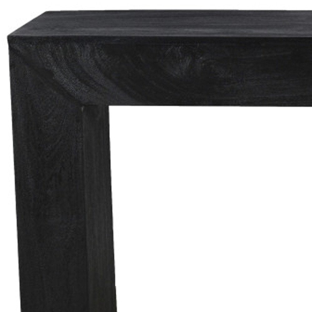 72" Charcoal Solid Wood Distressed Frame Console Table HomeRoots