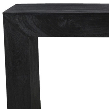 72" Charcoal Solid Wood Distressed Frame Console Table HomeRoots