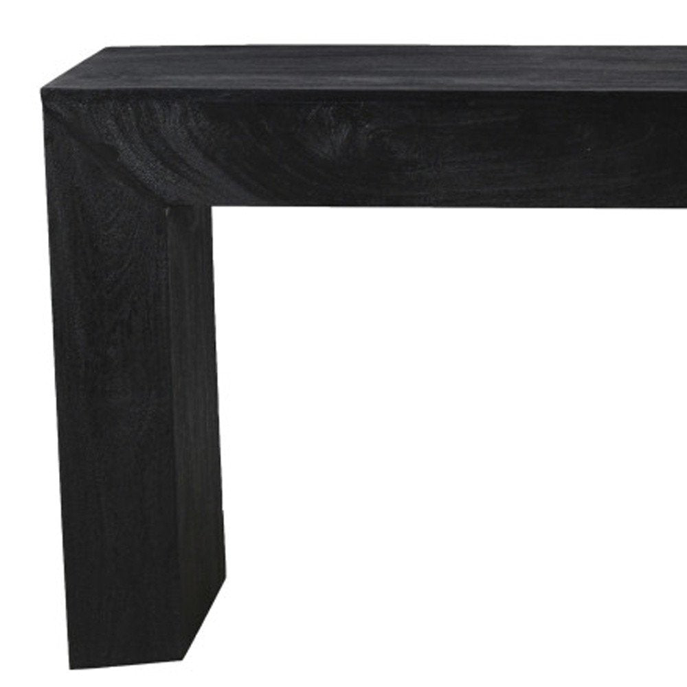 72" Charcoal Solid Wood Distressed Frame Console Table — view 5