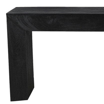 72" Charcoal Solid Wood Distressed Frame Console Table HomeRoots