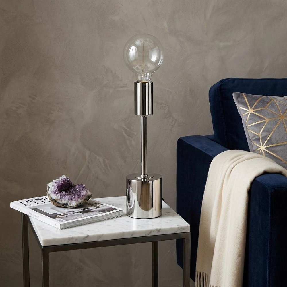 18" Silver Candlestick Lamp Base — view 5
