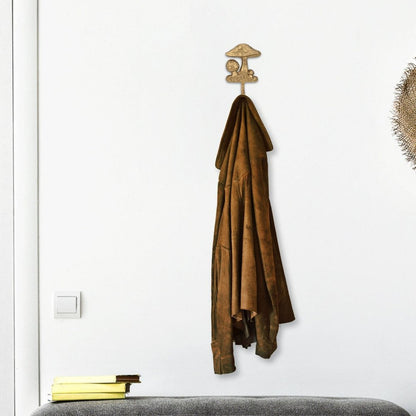 4" Gold Cast Iron Mushroom Wall Hook HomeRoots