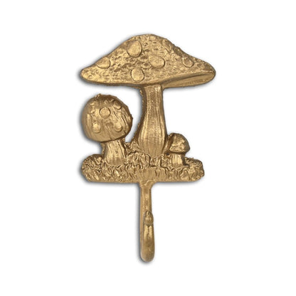 4" Gold Cast Iron Mushroom Wall Hook HomeRoots