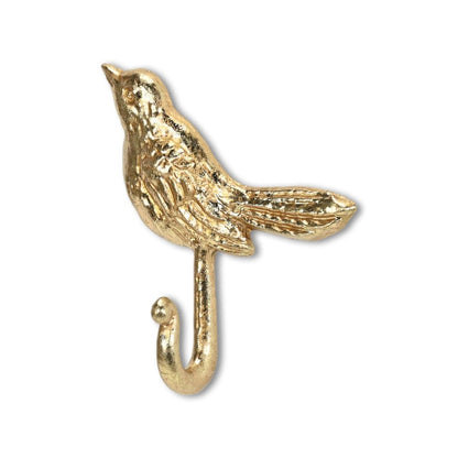 5" Gold Cast Iron Bird Wall Hook HomeRoots