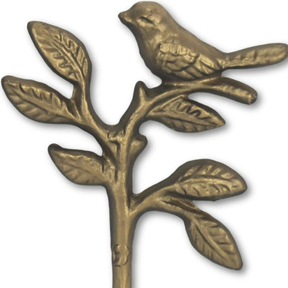 5" Antiqued Gold Cast Iron Bird Wall Hook HomeRoots