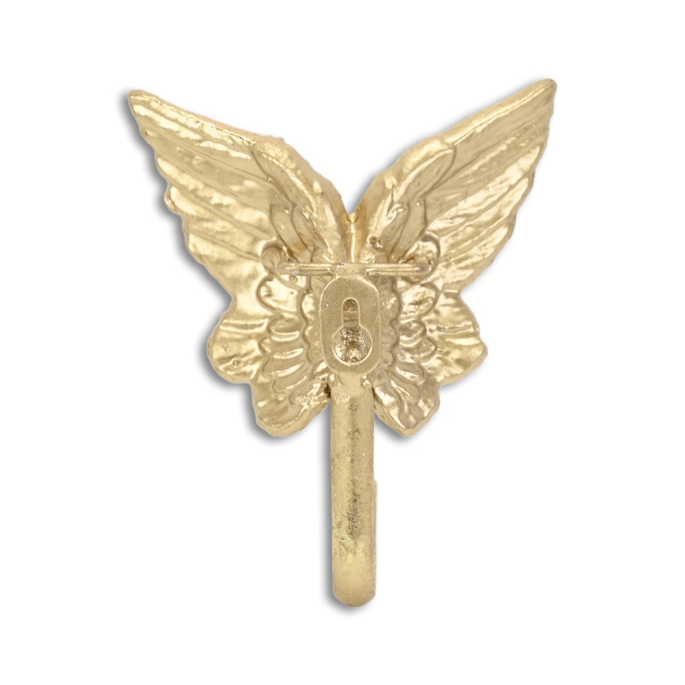 5" Gold Cast Iron Butterfly Wall Hook HomeRoots
