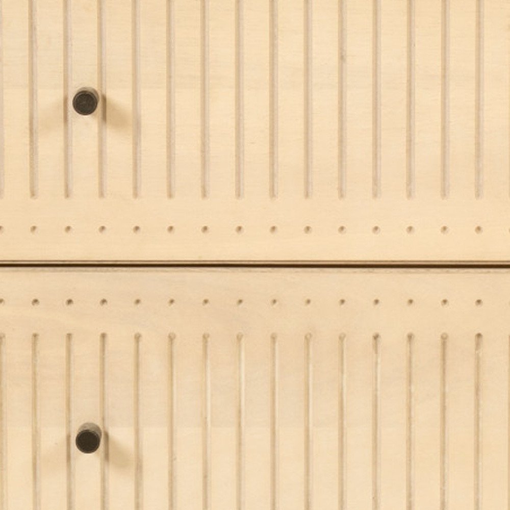 28" Natural Solid Wood Distressed Carved Geometric Two Drawer Nightstand HomeRoots