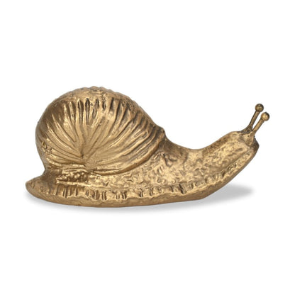 3" Antiqued Gold Cast Iron Snail Figurine HomeRoots