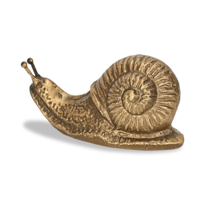 3" Antiqued Gold Cast Iron Snail Figurine HomeRoots
