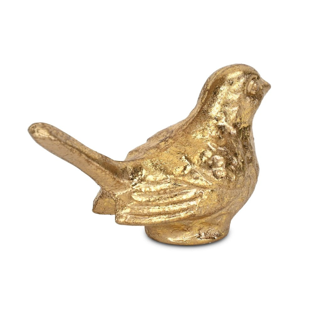 5" Gold Cast Iron Bird Figurine HomeRoots