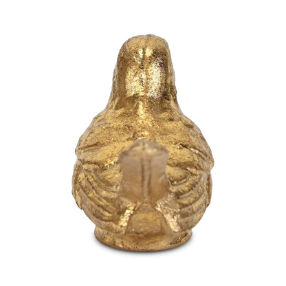 5" Gold Cast Iron Bird Figurine HomeRoots