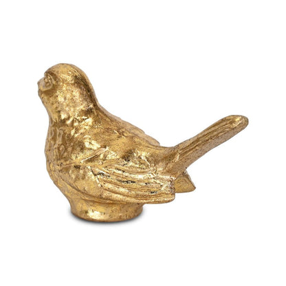 5" Gold Cast Iron Bird Figurine HomeRoots