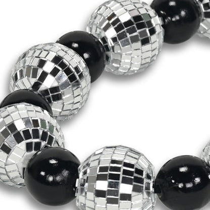 48" Black And Silver Bling Bling Beads Decorative Tassel HomeRoots