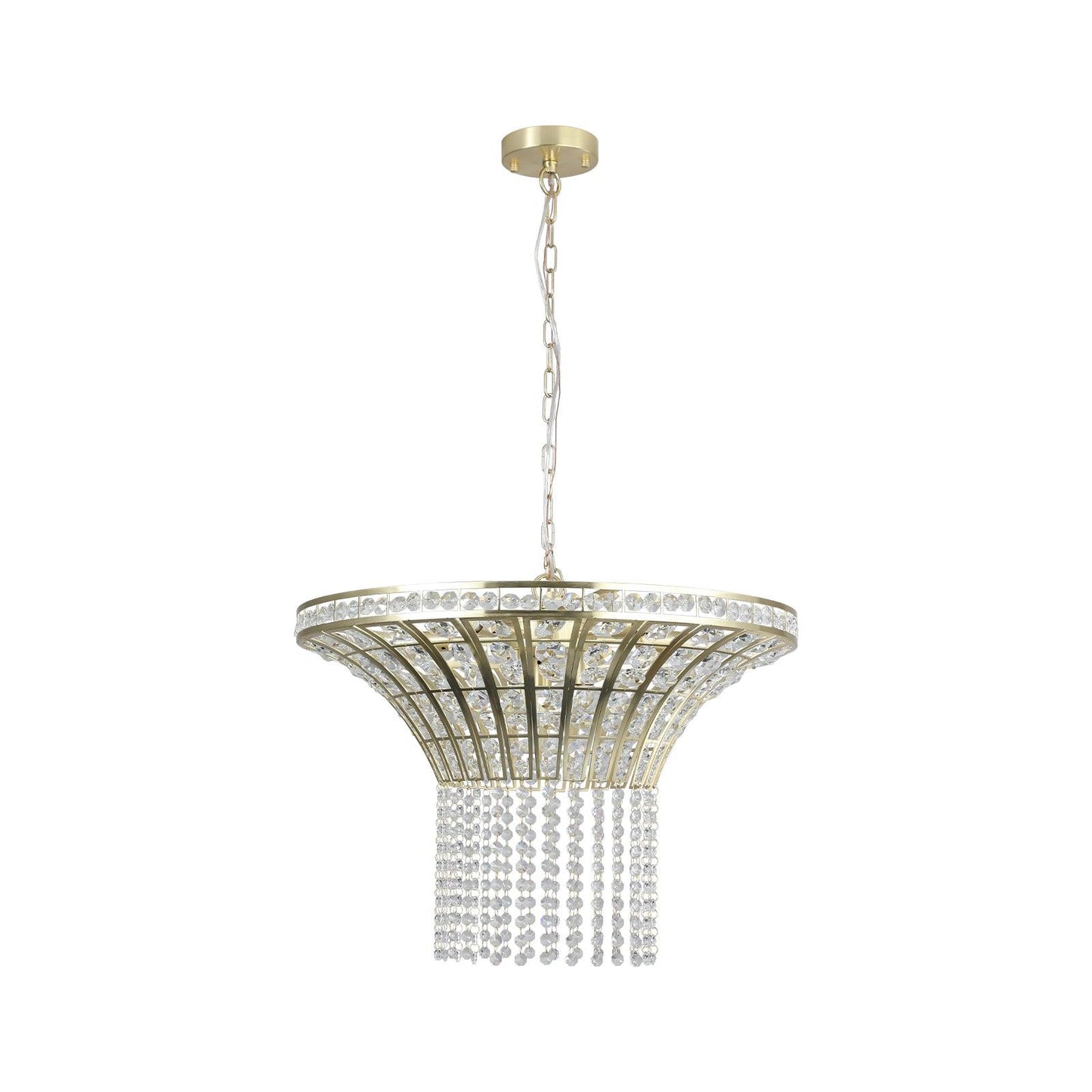 8-Light 23.6" Wide Crystal Waterfall Chandelier - FurniFindUSA