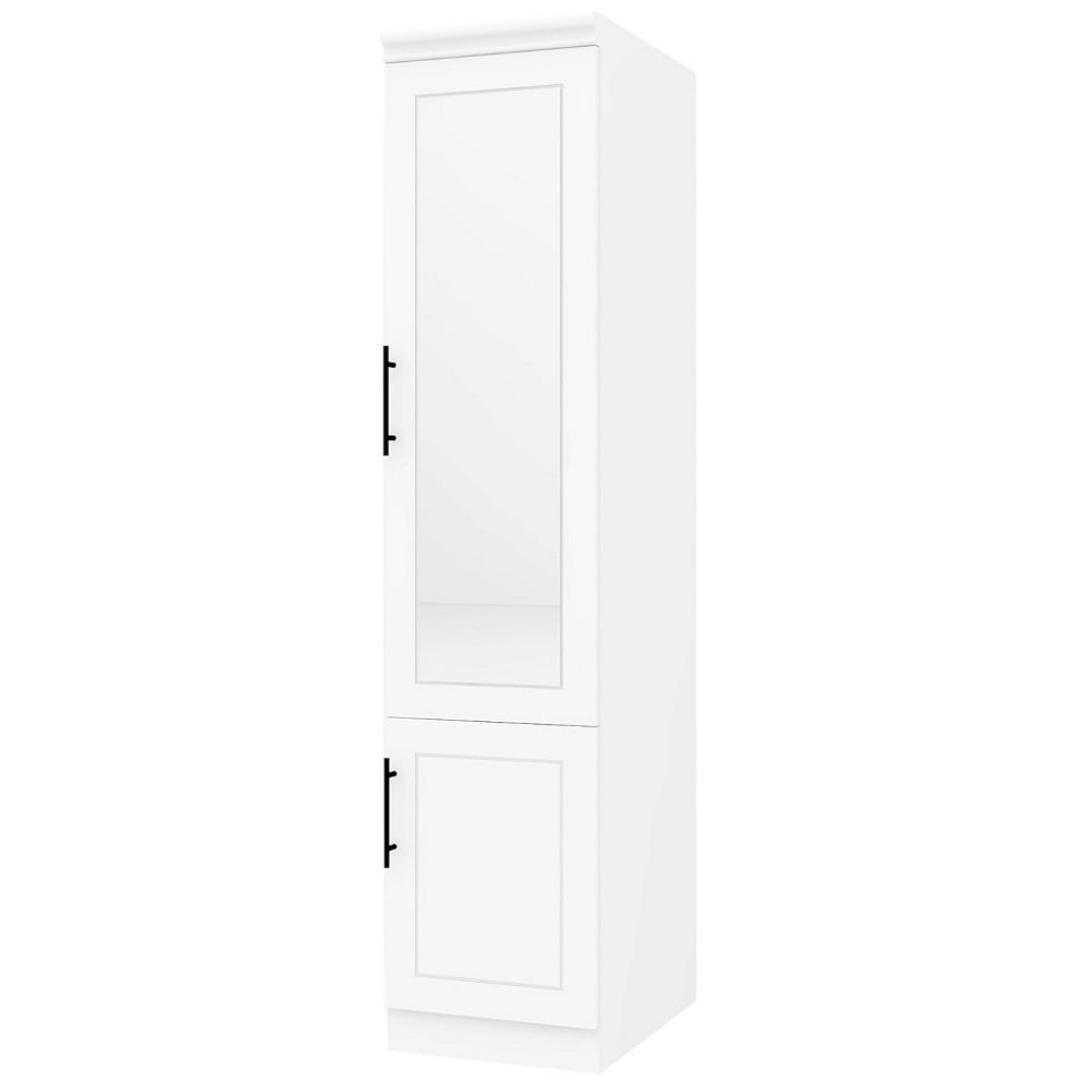 71" White Wood Mirrored Two Door Combo Dresser HomeRoots