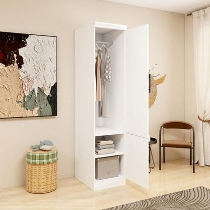 71" White Wood Mirrored Two Door Combo Dresser