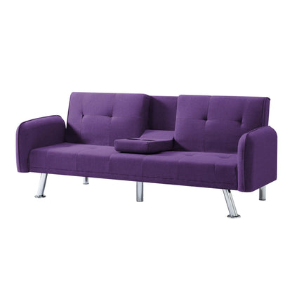 74.8” Futon sleeper sofa bed（Please note that the center leg is a steel leg） - FurniFindUSA