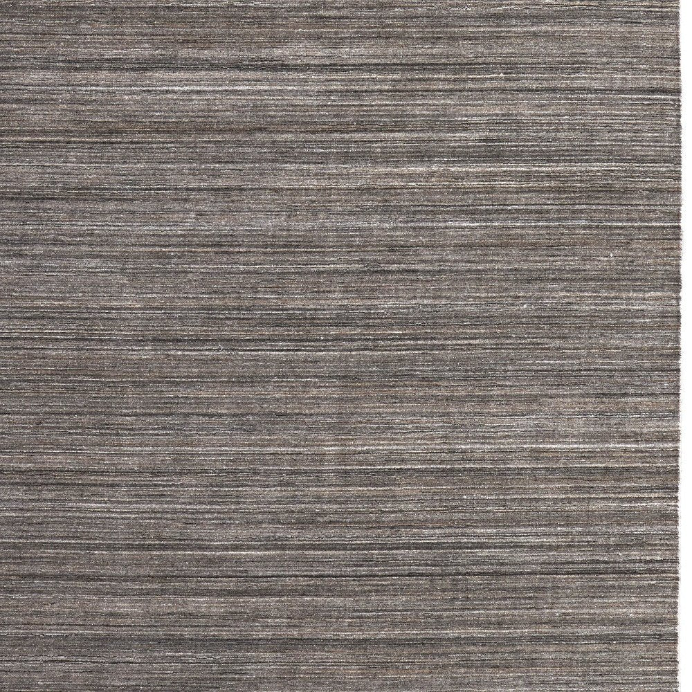 8' X 10' Black Gray And Brown Hand Woven Distressed Area Rug — view 7