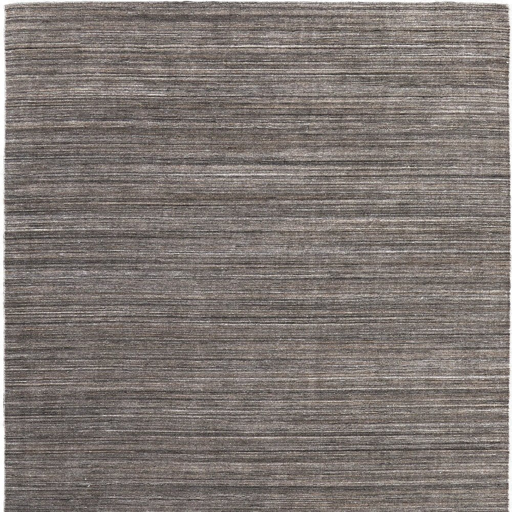 8' X 10' Black Gray And Brown Hand Woven Distressed Area Rug — view 8