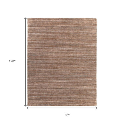8' X 10' Brown Black And Gray Handmade Indoor Outdoor Area Rug HomeRoots